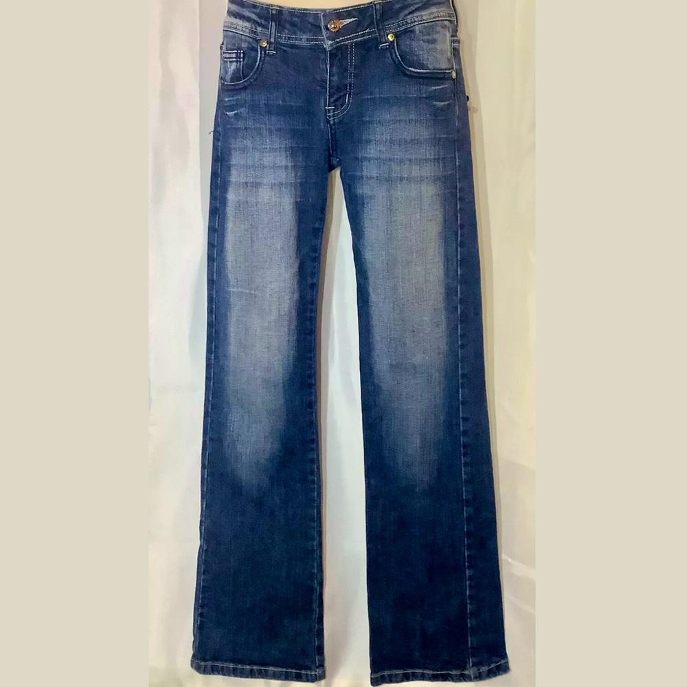 7 FOR ALL MANKIND Jeans Faded Bootcut Lace Up 26